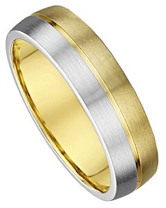 6mm Two Tone Gold Wedding Ring | 644A00